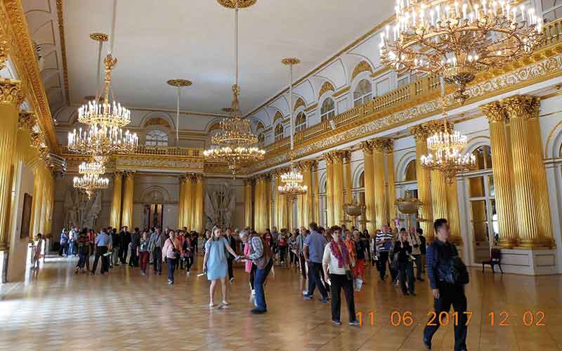 People looking around room