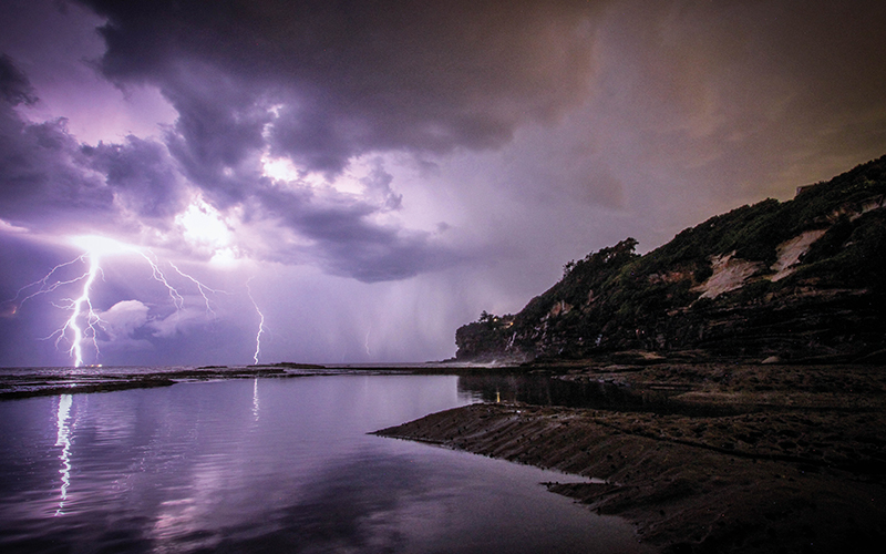 Stormy weather on the coast