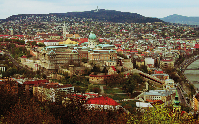 Aerial view of Budapest