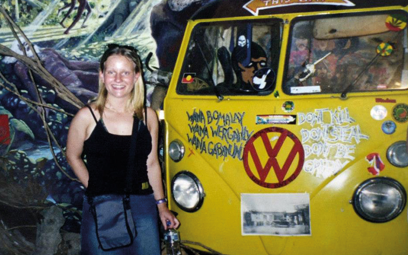 Caroline Stuttle and campervan