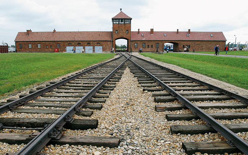 Auschwitz train tracks