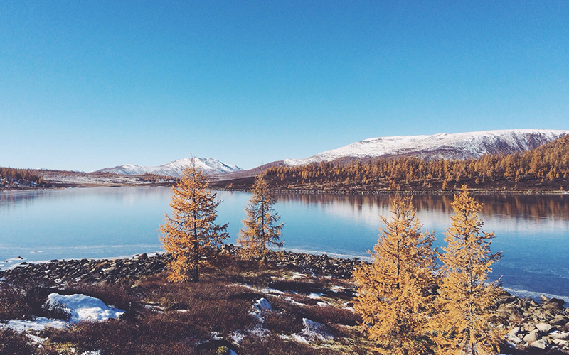 Russian wilderness and lake