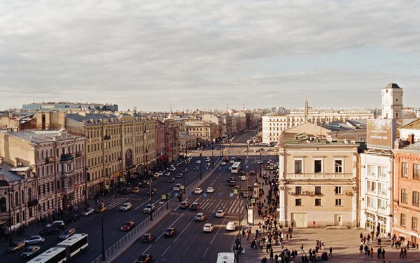 Busy Russian street