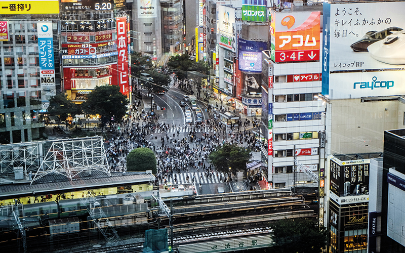 People crossing the street