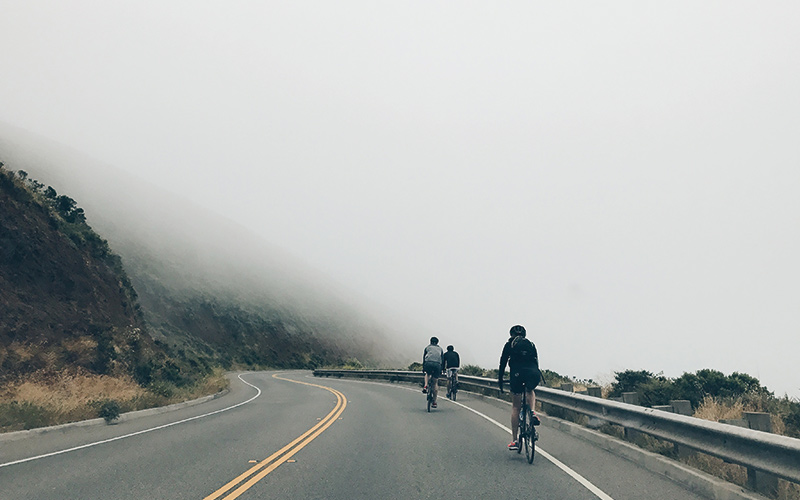 Biking on windy roads