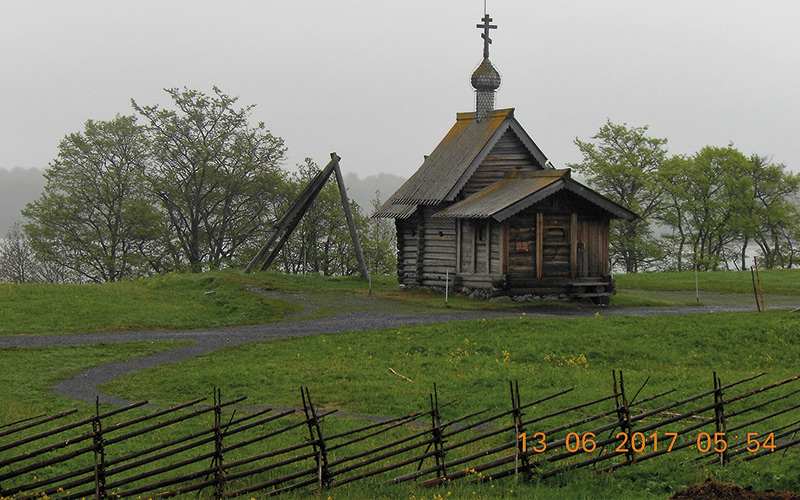Old wooden church building