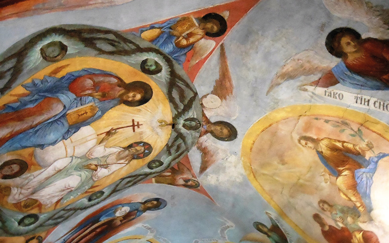 Painting of Jesus and angels