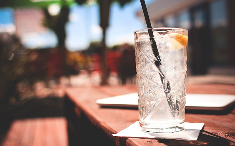 Drink on table in bar