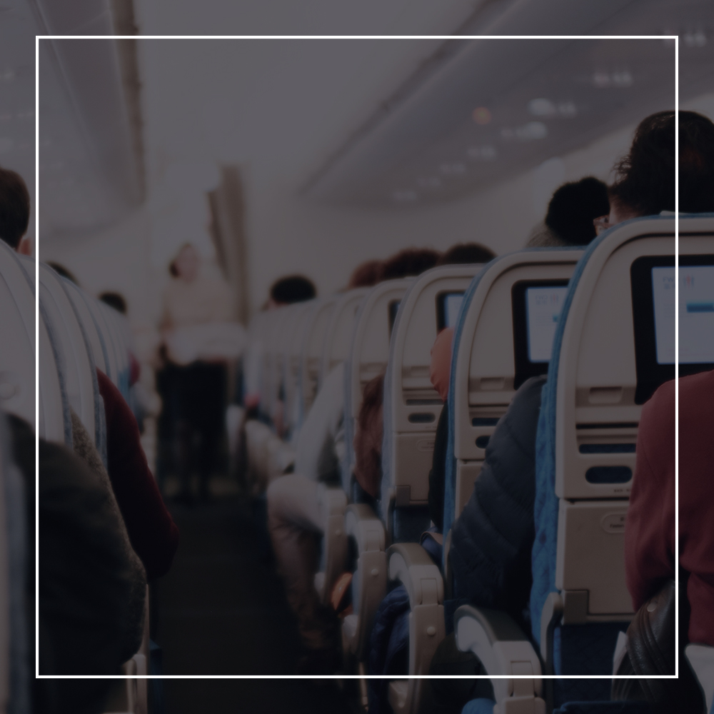 People sitting on airplane