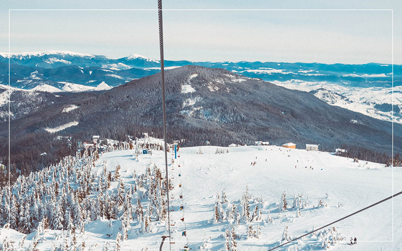 Incredible view on ski lifts