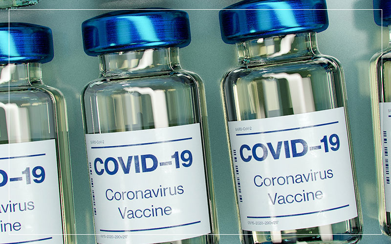 COVID-19 vaccine bottles