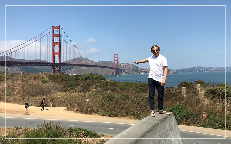 Richard Stuttle at the Golden Gate Bridge