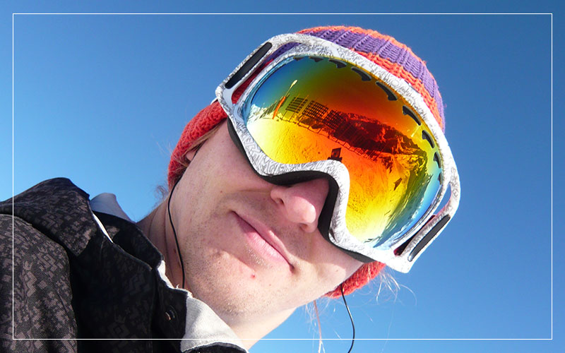 Richard Stuttle snowboard selfie