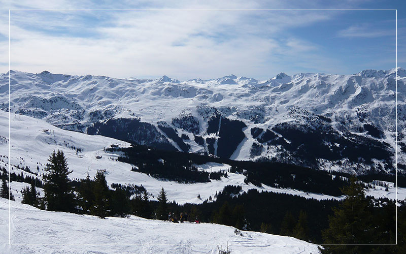 Snowy Meribel sunshine