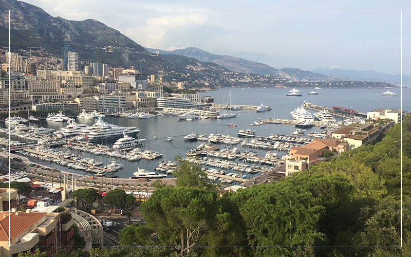 Monaco bay with boats