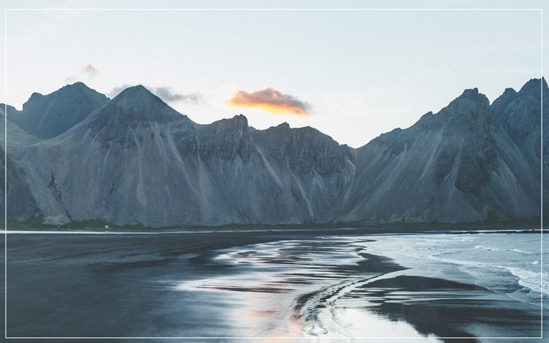 Black sand beach in Iceland