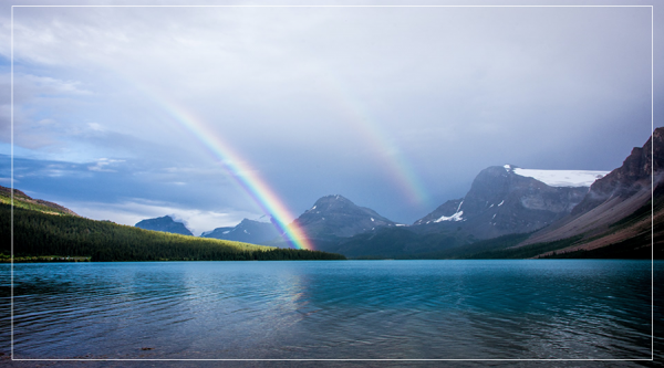 Rainbow over the water